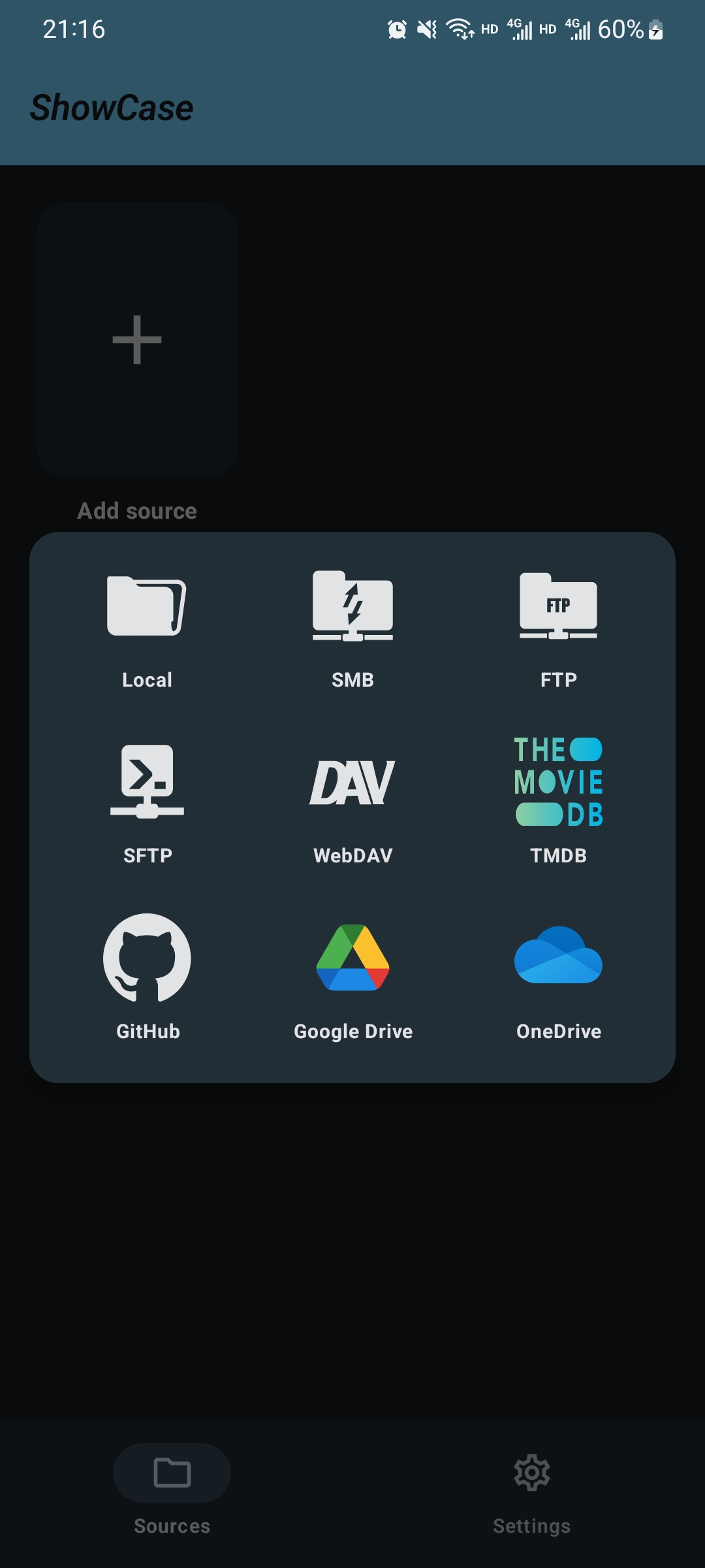 Showcase app screenshot